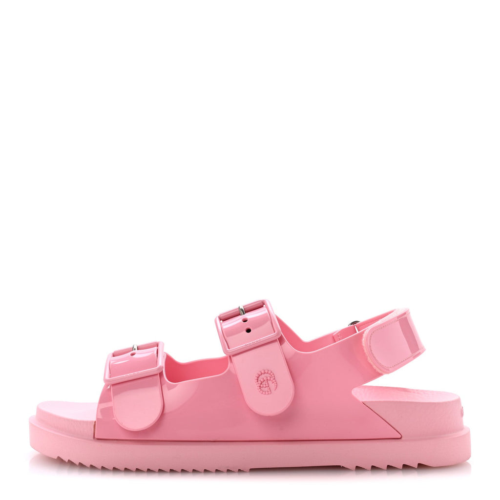 Gucci Rubber Women's Isla Double G Dad Sandals 42 Wild Rose