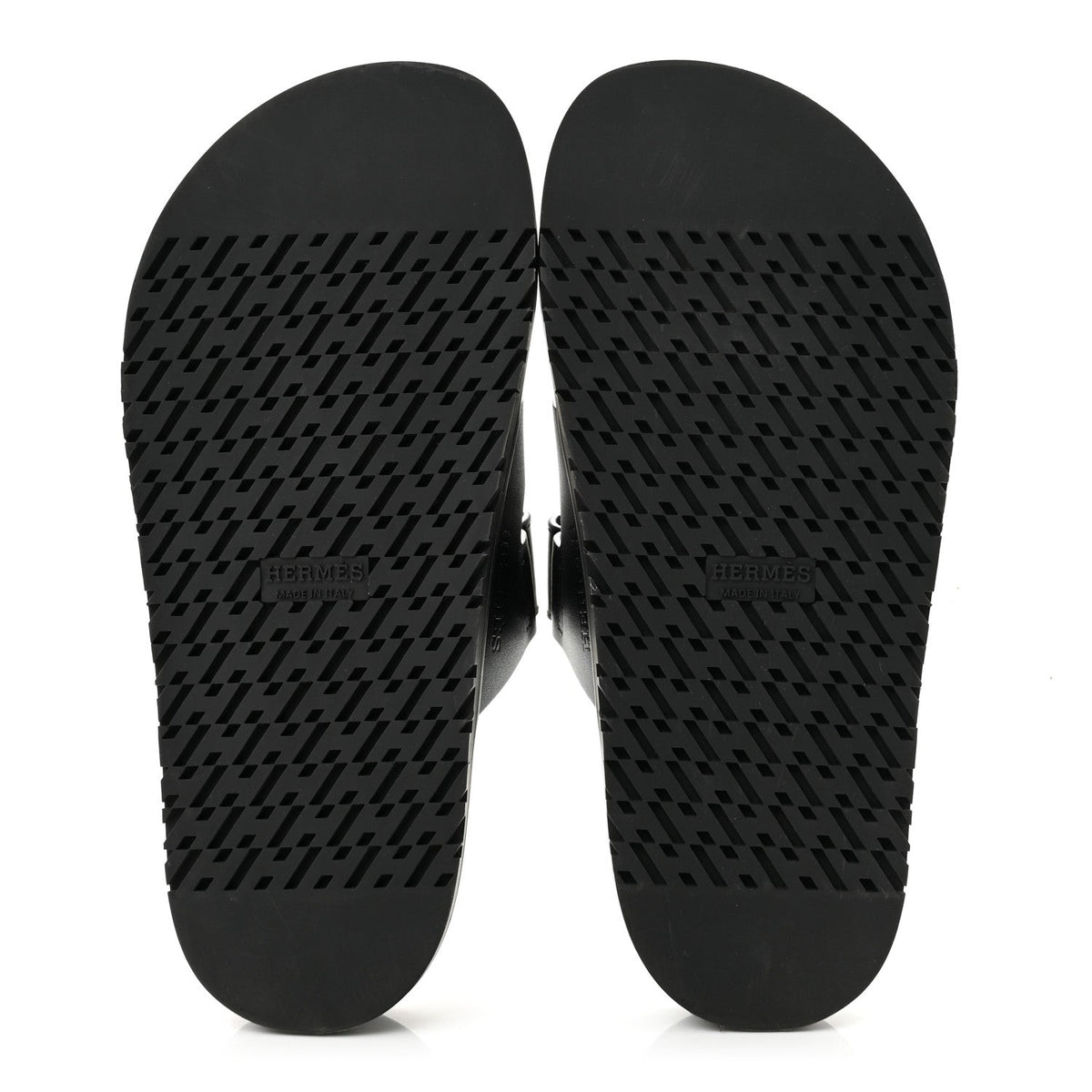 Hermes Calfskin Women's Chypre Sandals 36 Black