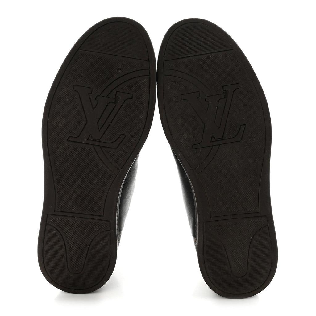 Louis Vuitton Calfskin Monogram Men's Line-Up Sneaker Boot 6 Black