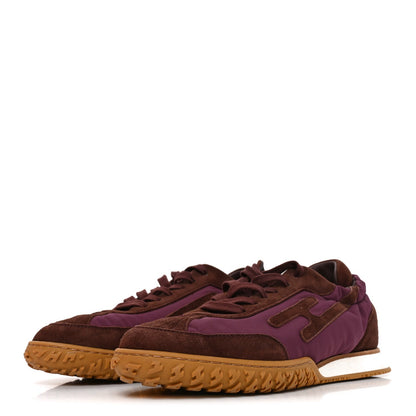 Hermes Suede Goatskin Women's Jet Sneakers 37.5 Marron Palissandre