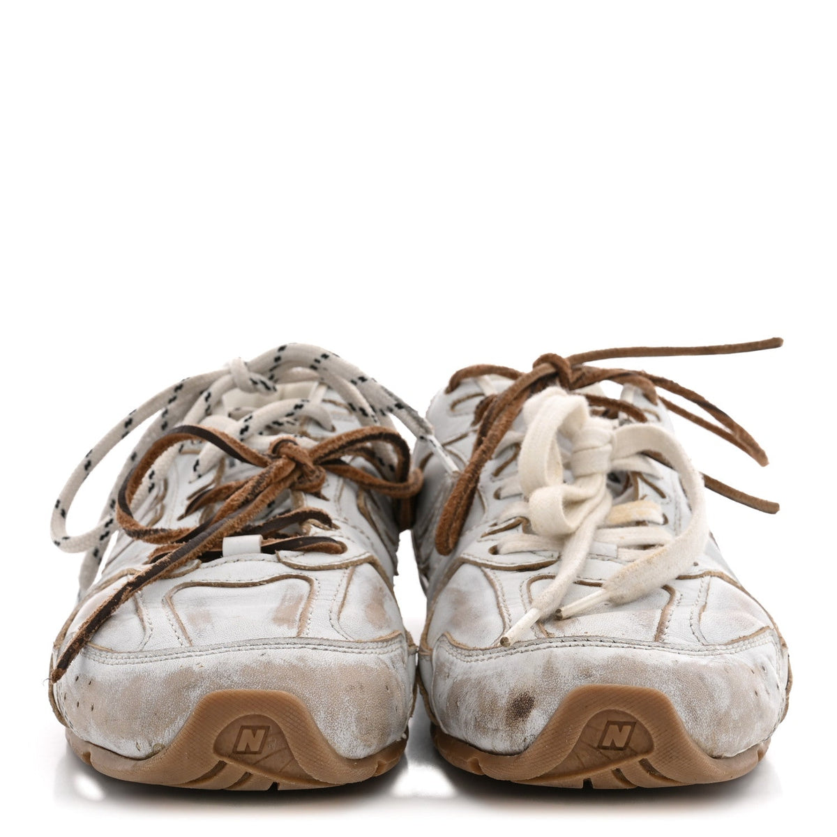 Miu Miu Bleached Calfskin Women's 530 SL Sneakers 39 White