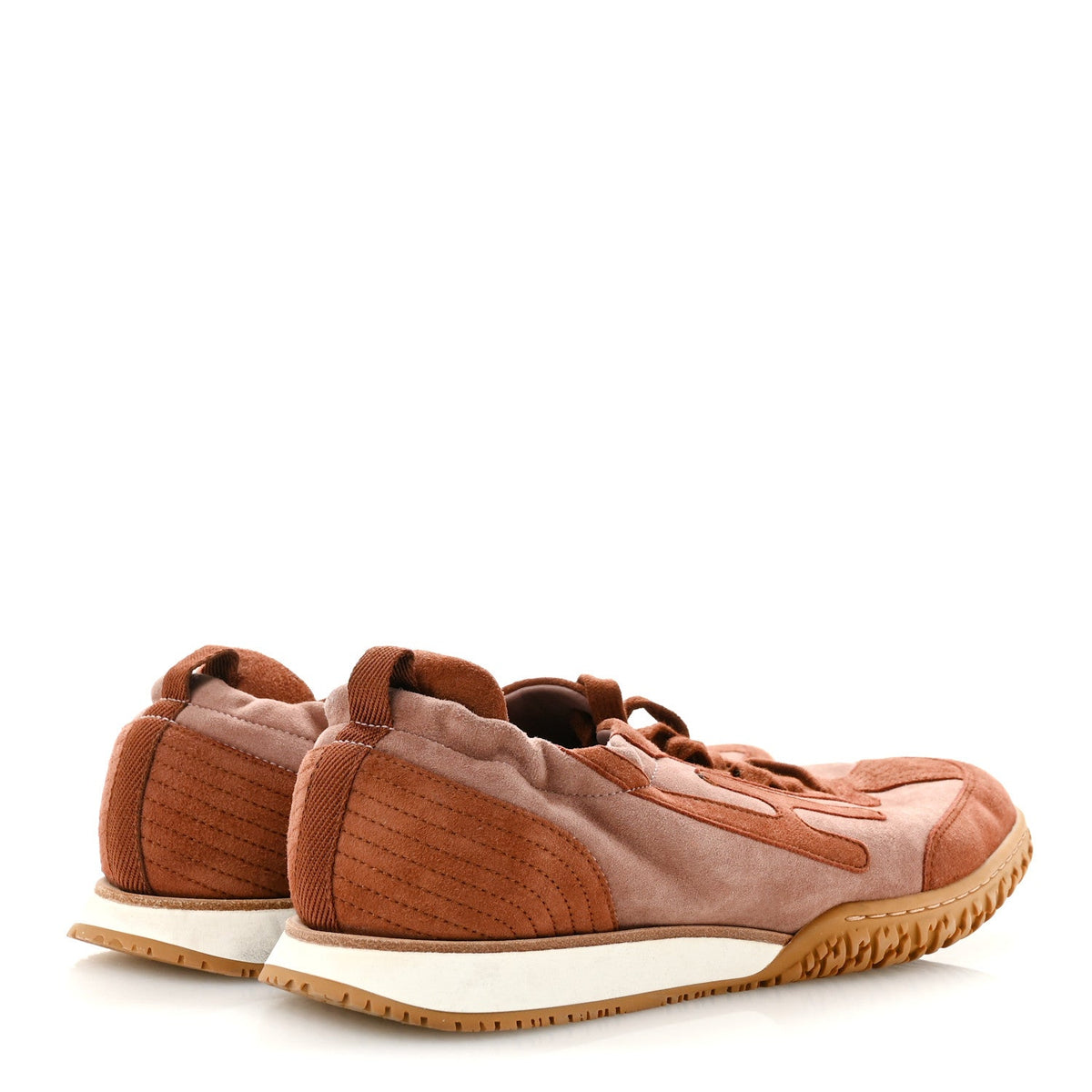 Hermes Suede Goatskin Women's Jet Sneakers 38.5 Rose Antique