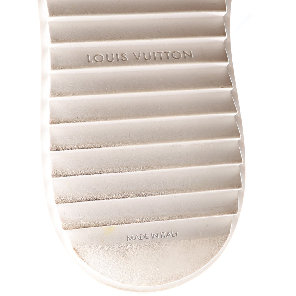 Louis Vuitton Calfskin Women's Monogram Debossed Time Out Sneakers 37 Gold