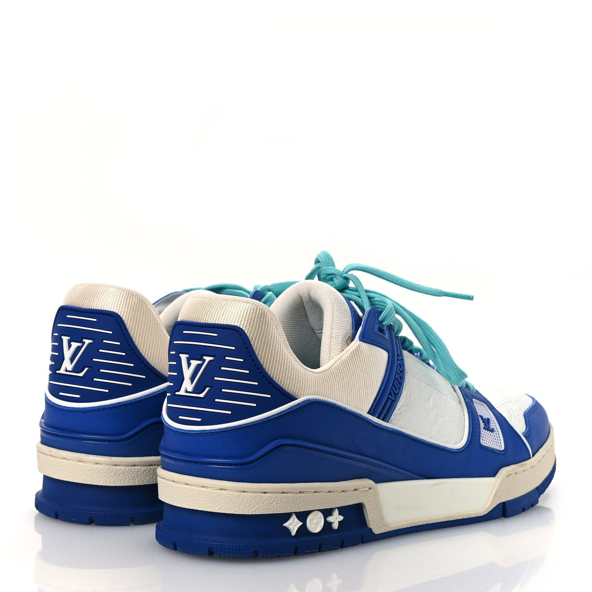 Louis Vuitton Calfskin Men's LV Trainer Sneakers 8.5 Blue
