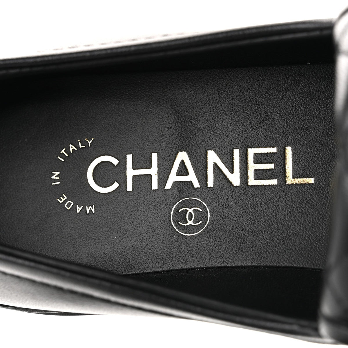 Chanel Lambskin Quilted CC Turnlock Women's Loafers Black