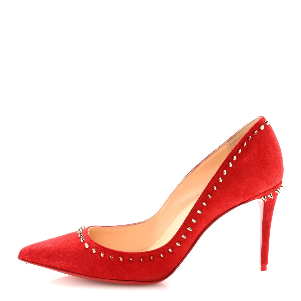 Christian Louboutin Suede Women's Anjalina 85 Pumps 35.5 Loubi