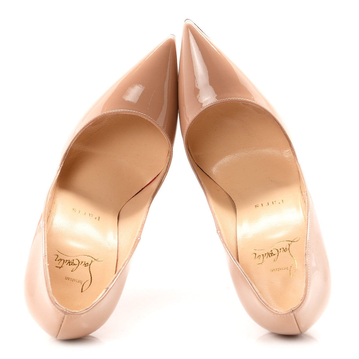 Christian Louboutin Patent Women's So Kate 120 Pumps 36 Nude