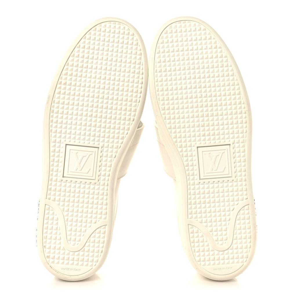 Louis Vuitton Calfskin Women's Front Row Sneakers 36.5 White
