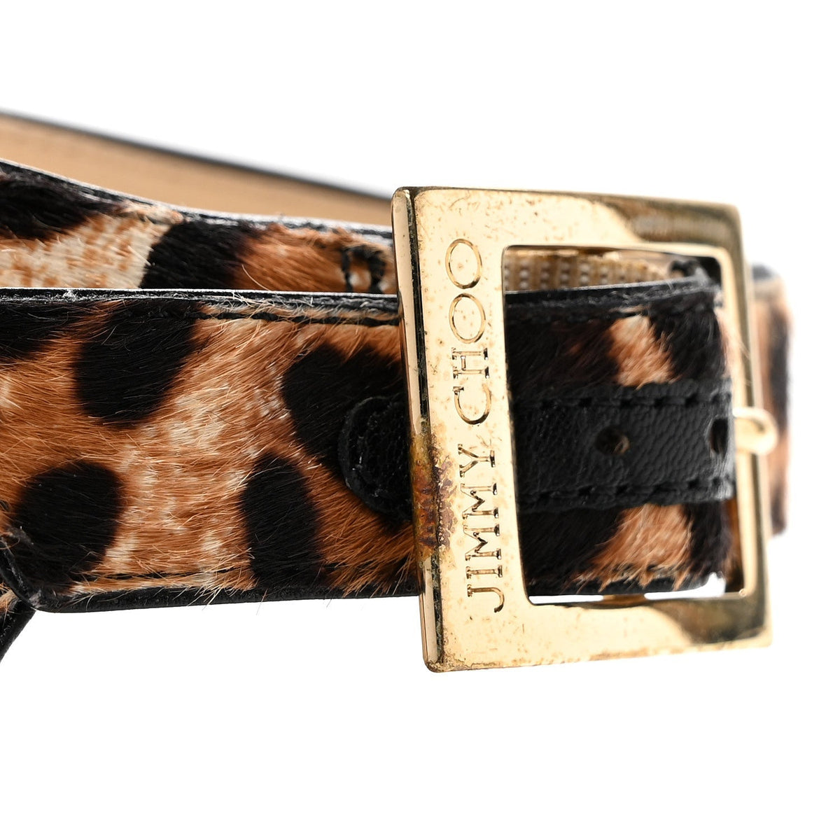Jimmy Choo Pony Hair Women's Leopard Helena Pumps 34 Natural