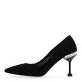 Miu Miu Suede Women's Crystal Pumps 37 Black