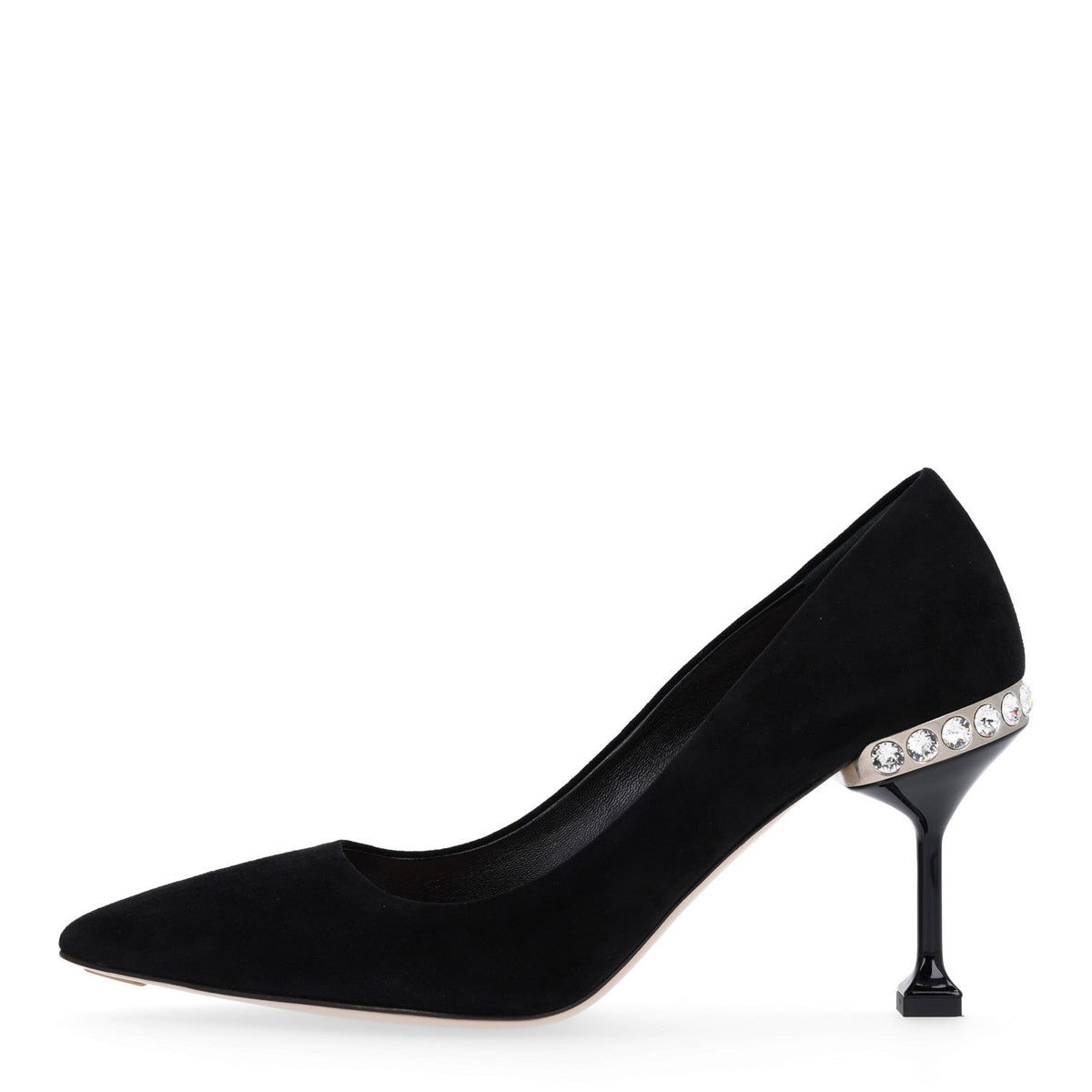 Miu Miu Suede Women's Crystal Pumps 37 Black