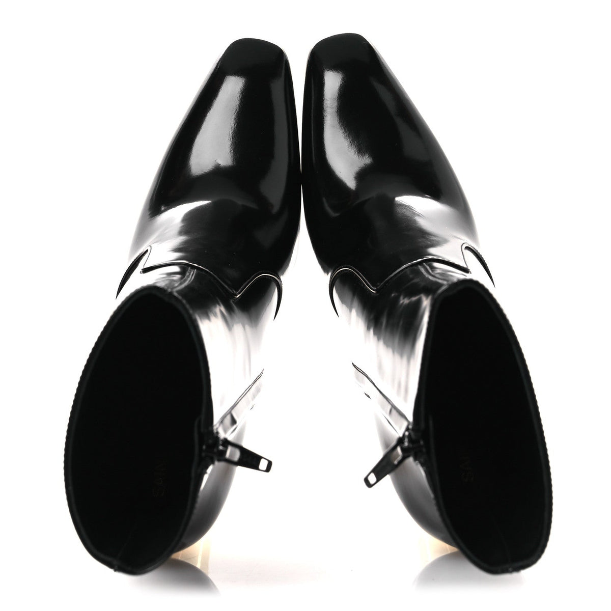 Saint Laurent Vitello Marilyn Women's Auteuil 105 Boots 37.5 Black