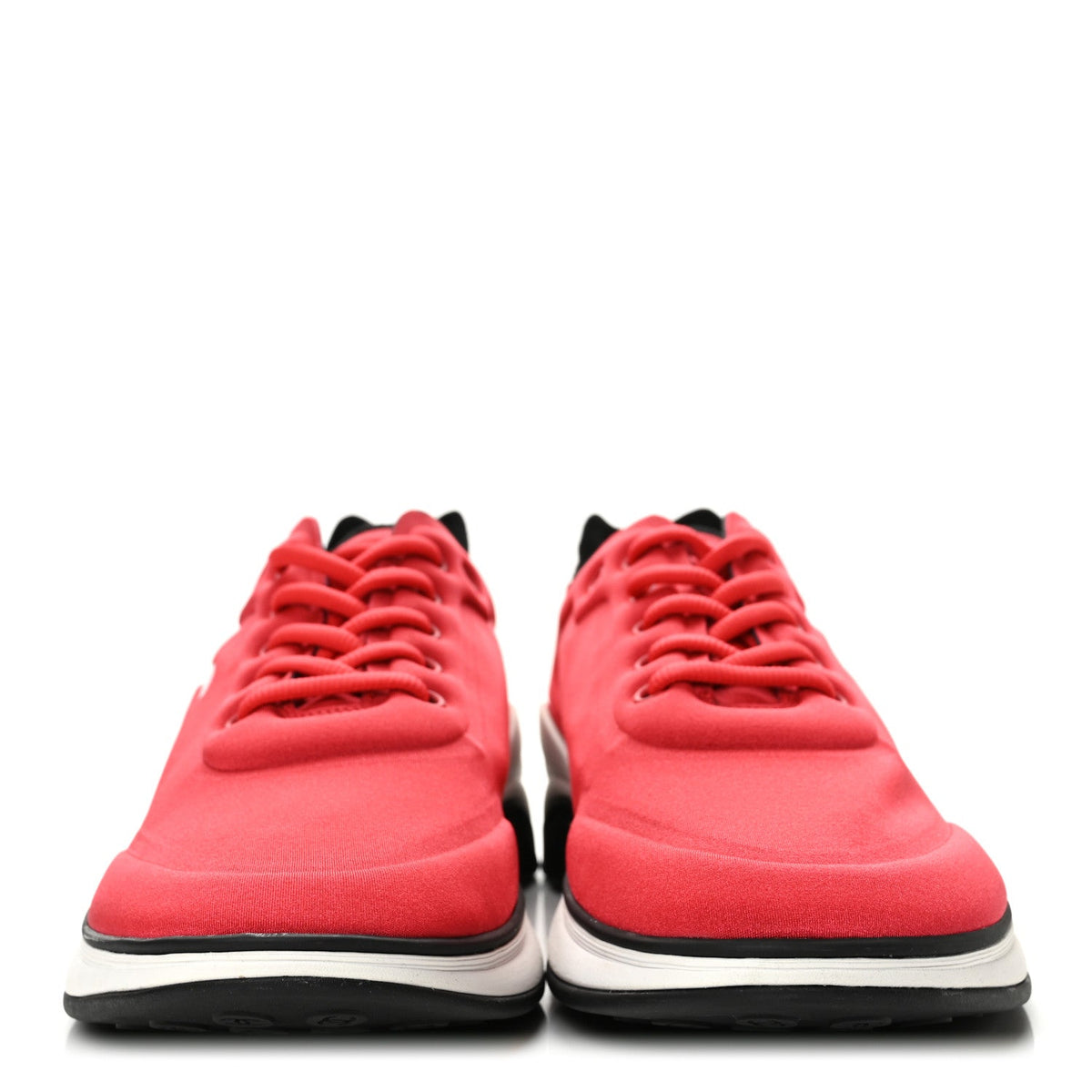 Chanel Mesh Lycra Thermoplastic Men's Sneakers Red White