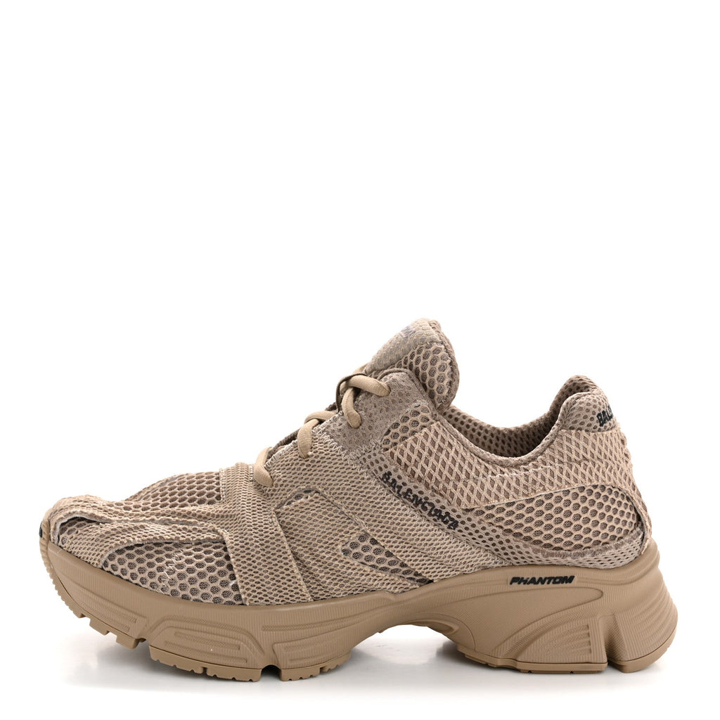 Balenciaga Fabric Mesh Women's Phantom Sneakers 37 Dark Beige