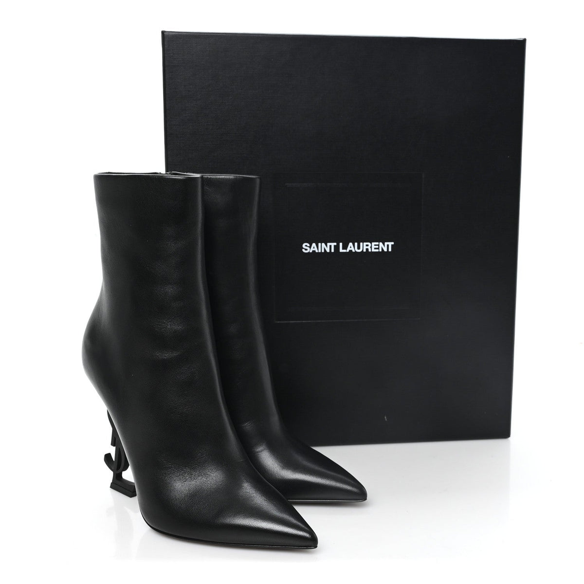 Saint Laurent Nappa Women's Vendome Opyum Ankle Boots 36 Black