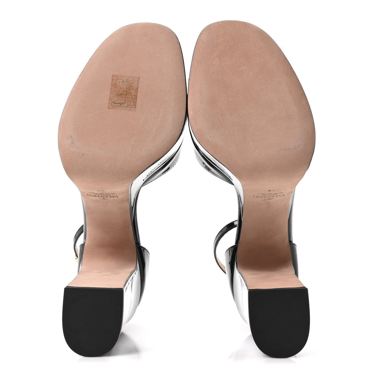 Valentino Garavani Patent Women's Tan-Go 50/120mm Platform Pumps 40 Black