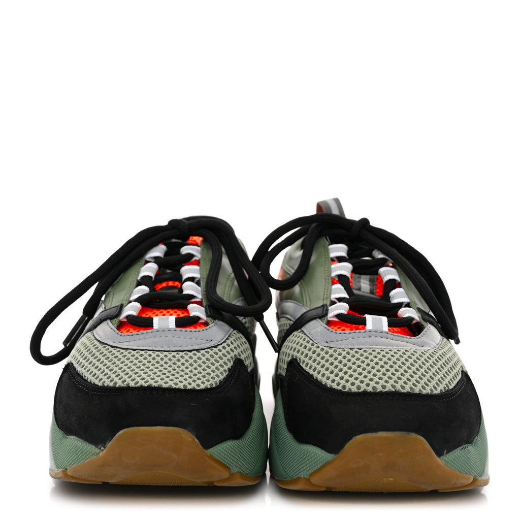 Christian Dior Technical Mesh Calfskin Men's B22 Sneakers 42 Olive Green