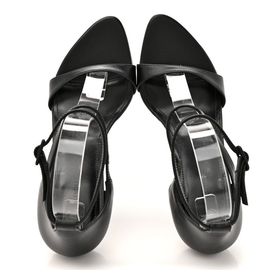 Balenciaga Calfskin Honey 90mm Women's Sandals 36 Black