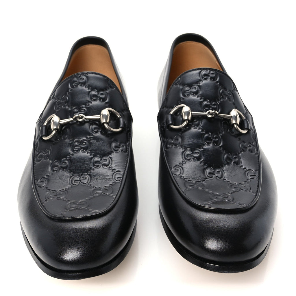 Gucci Guccissima Calfskin Men's Jordy Horsebit Loafers 9 Black