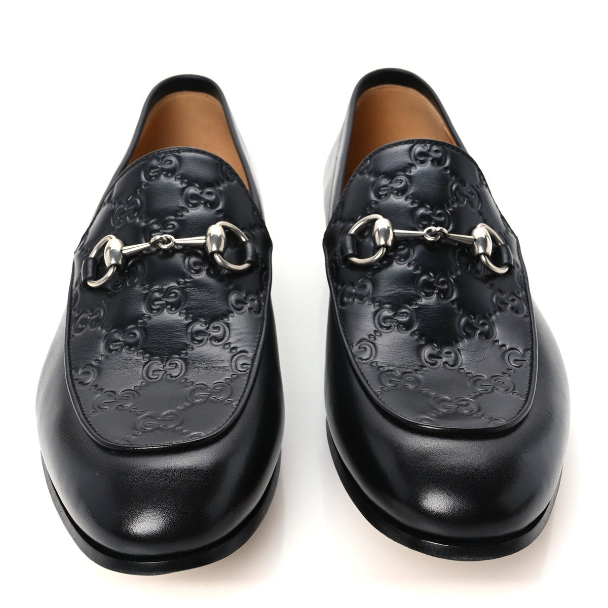 Gucci Guccissima Calfskin Men's Jordy Horsebit Loafers 9 Black
