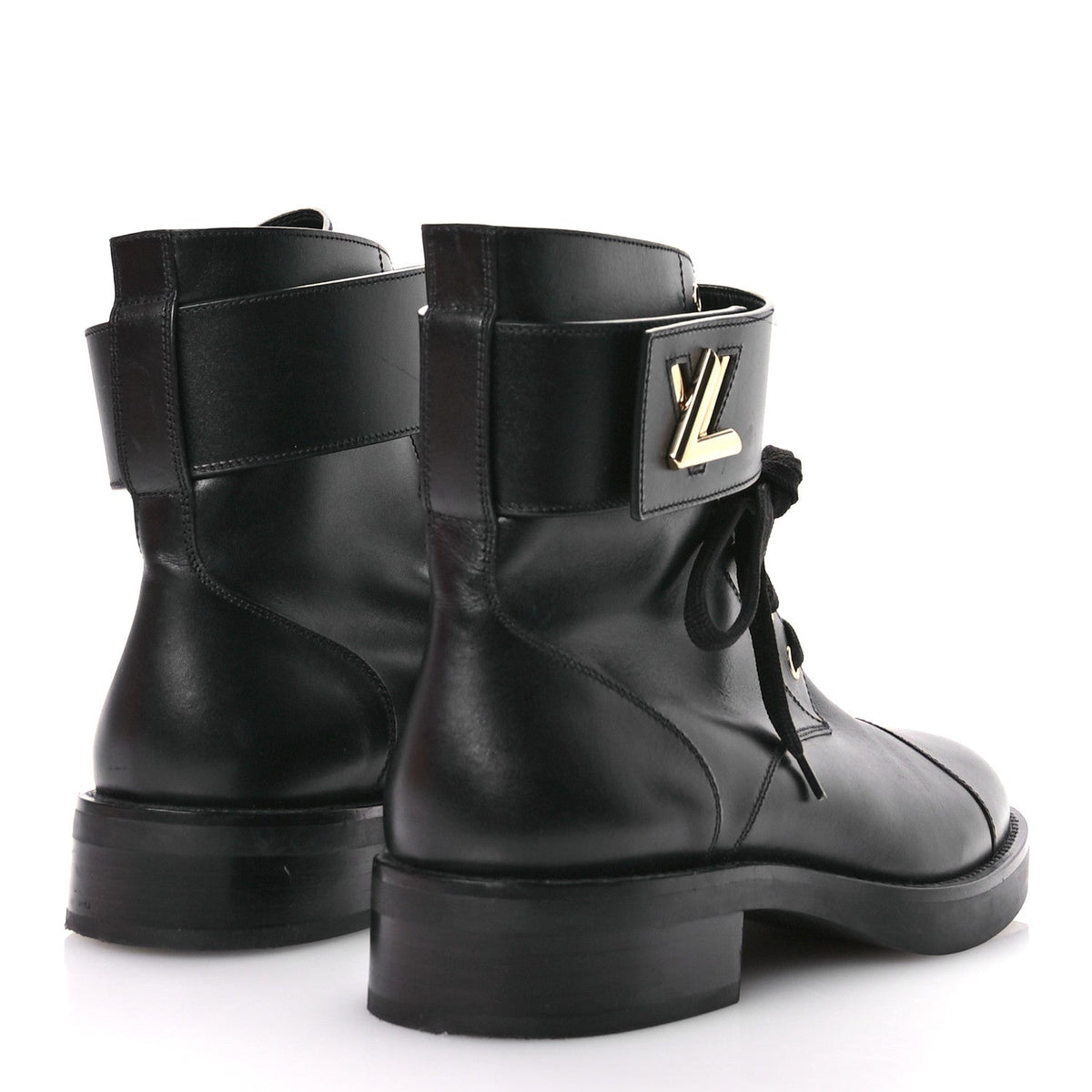 Louis Vuitton Calfskin Women's Wonderland Ranger Boots 38.5 Black