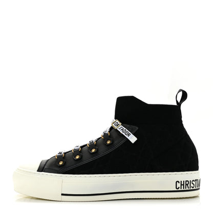 Christian Dior Technical Mesh Women's Walk'n Dior High Top Sneakers 38.5 Black