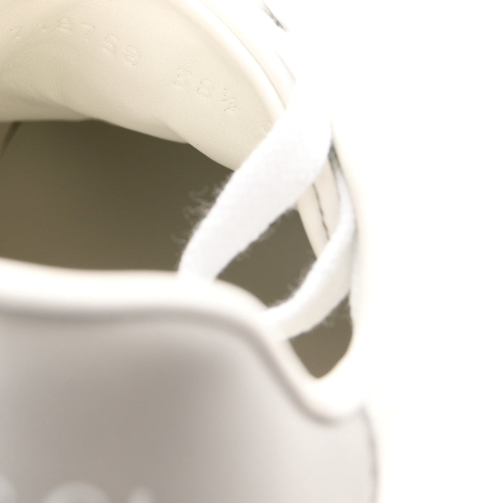 Gucci Calfskin Women's Interlocking G Ace Sneakers 38.5 White Grey Sky
