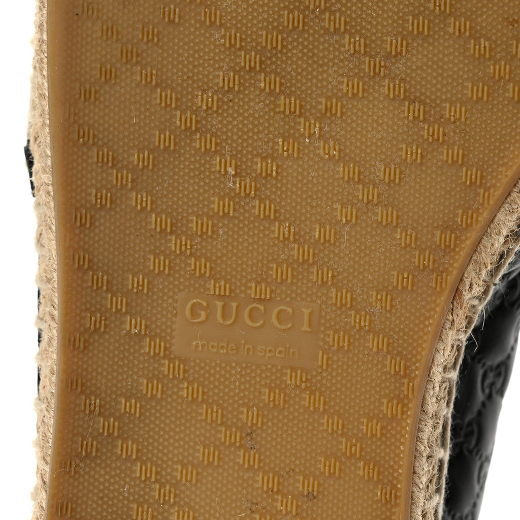 Gucci Microguccissima Signature Women's Espadrilles 38 Black