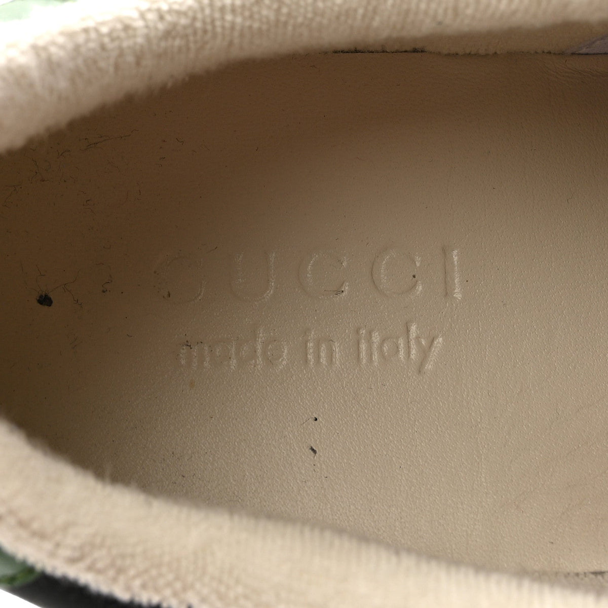 Gucci Calfskin Nylon GG Web Men's Screener Sneakers 8 Black