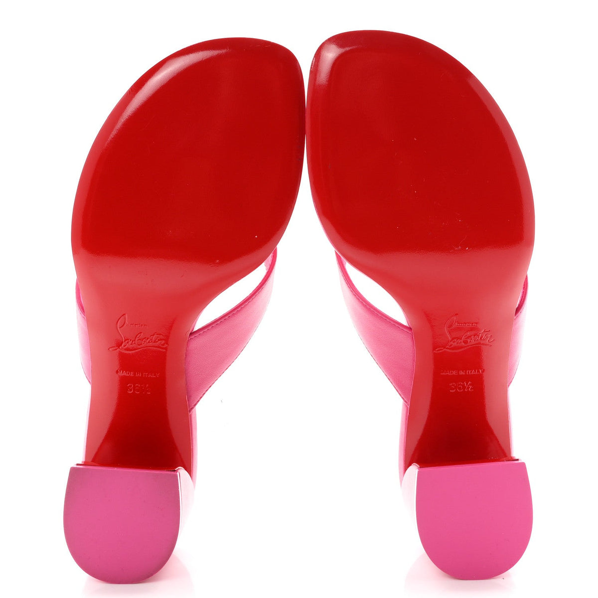 Christian Louboutin Nappa Women's Janetonga 55 Thong Sandals 36.5 Pinup
