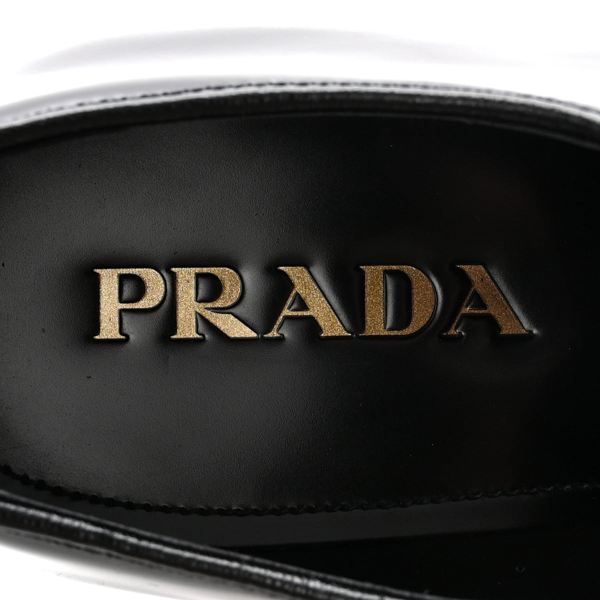 Prada Spazzolato Men's Derby Loafers 7.5 Black
