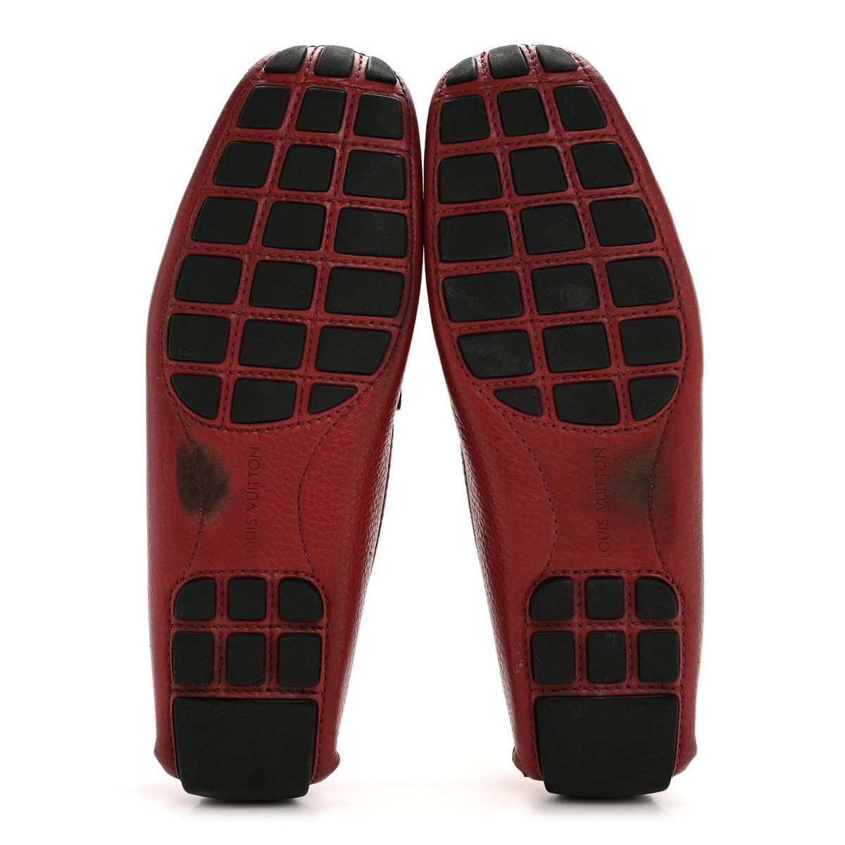 Louis Vuitton Calfskin Men's Monte Carlo Moccasin Loafers 9 Red
