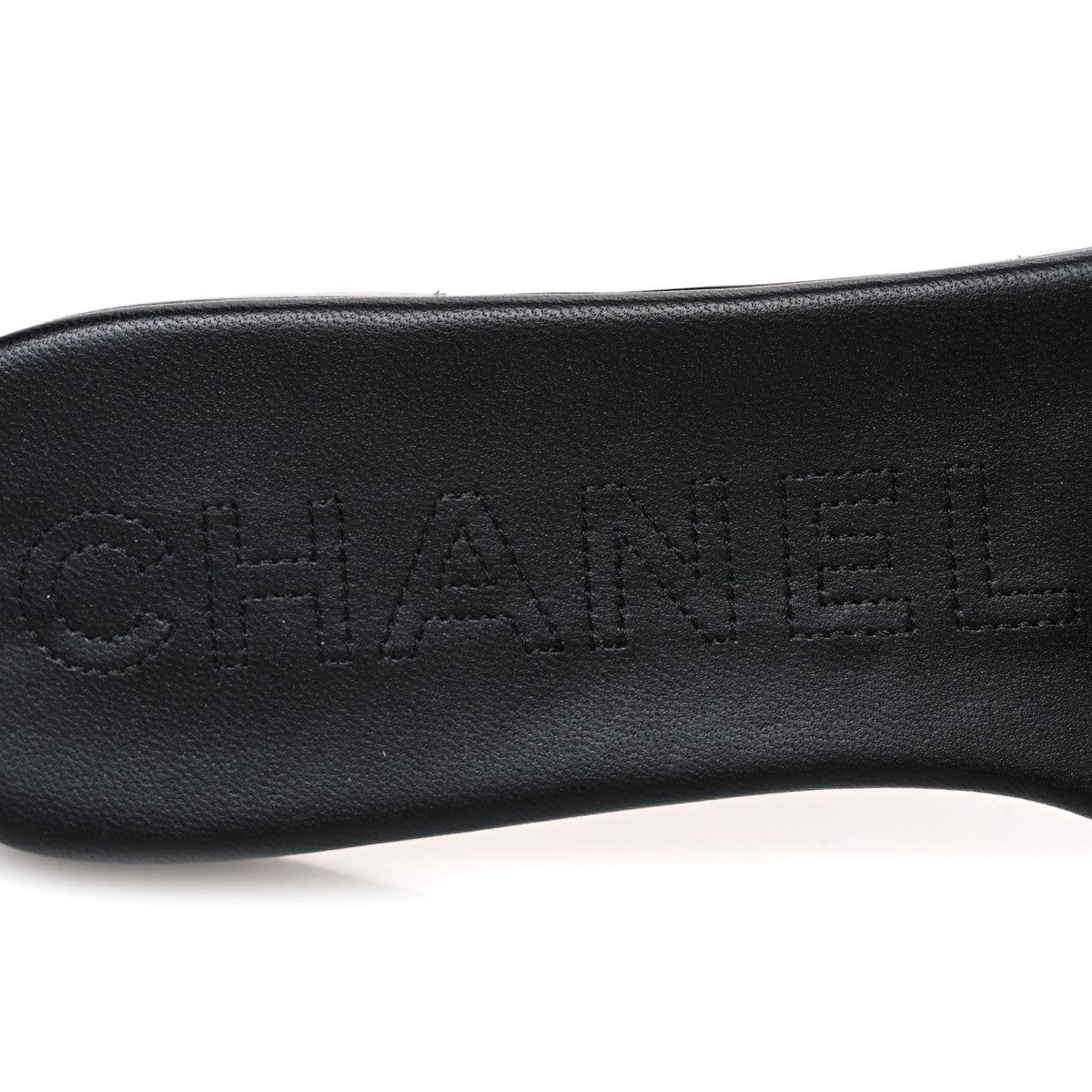 Chanel Mesh Patent Calfskin Women's CC Mules 39 Black