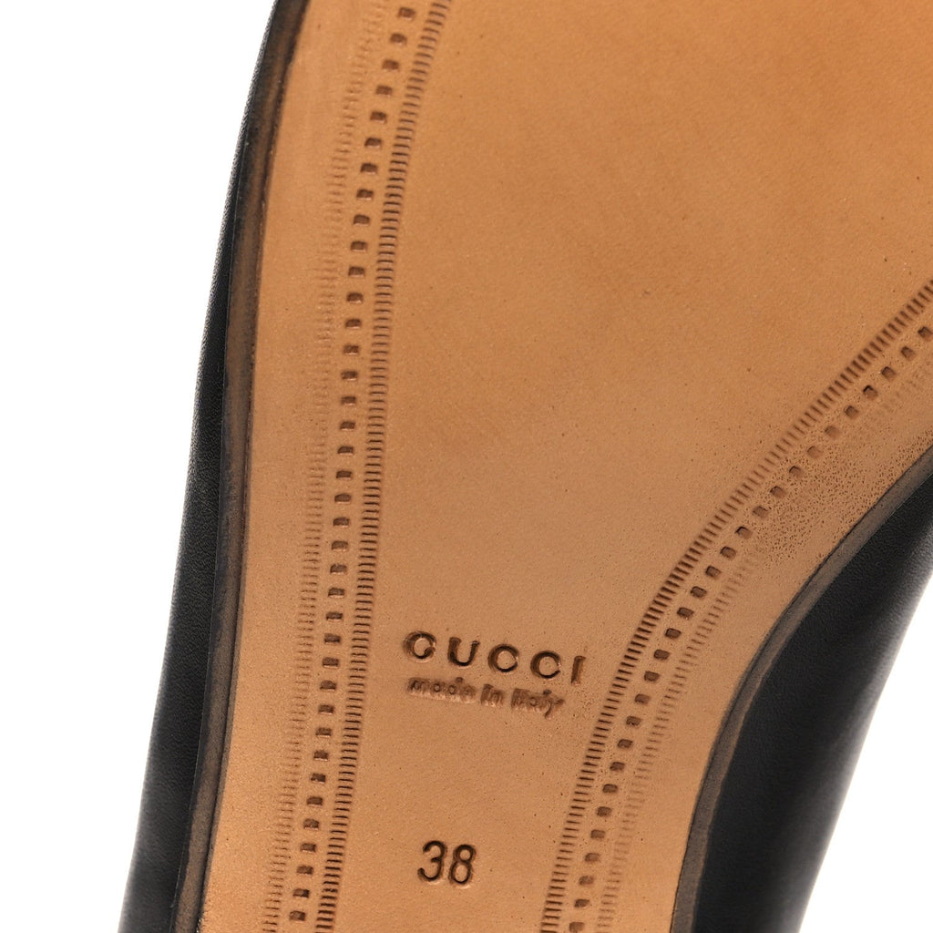 Gucci Betis Glamour Calfskin Silk Women's Jordaan Loafers 38 Black Multicolor