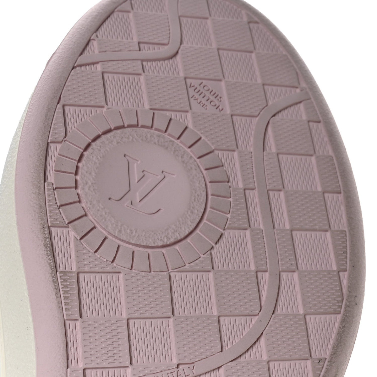 Louis Vuitton Canvas Calfskin Women's LV Groovy Platform Sneakers 38 Pink