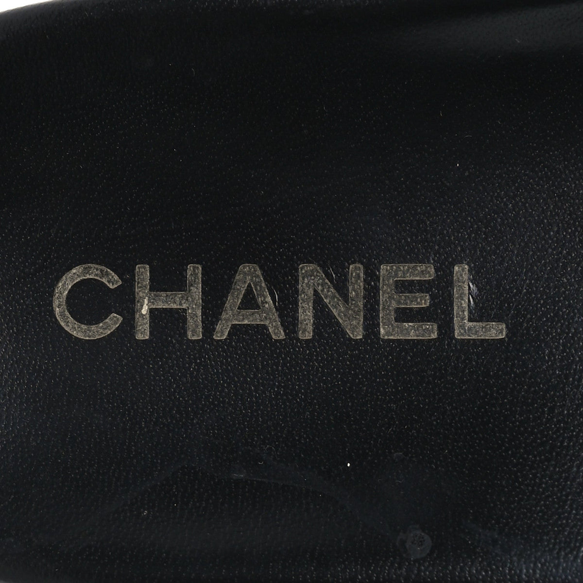 Chanel Lambskin Women's Fantasy Chain Flat Sandals 40 Dark Blue