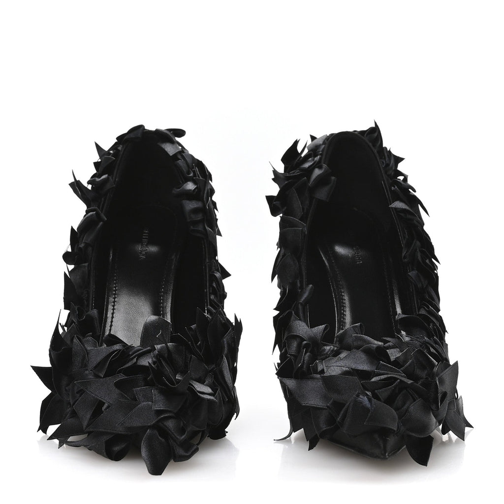Balenciaga Satin Women's Marie A Bows All Over 110mm Pumps 35 Black