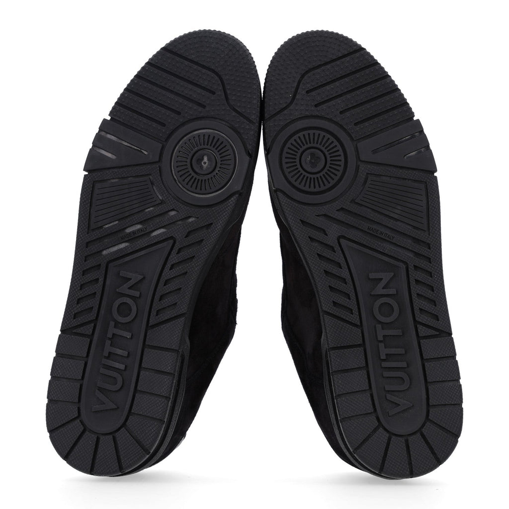 Louis Vuitton Suede Men's Uniform Sneakers 9.5 Black