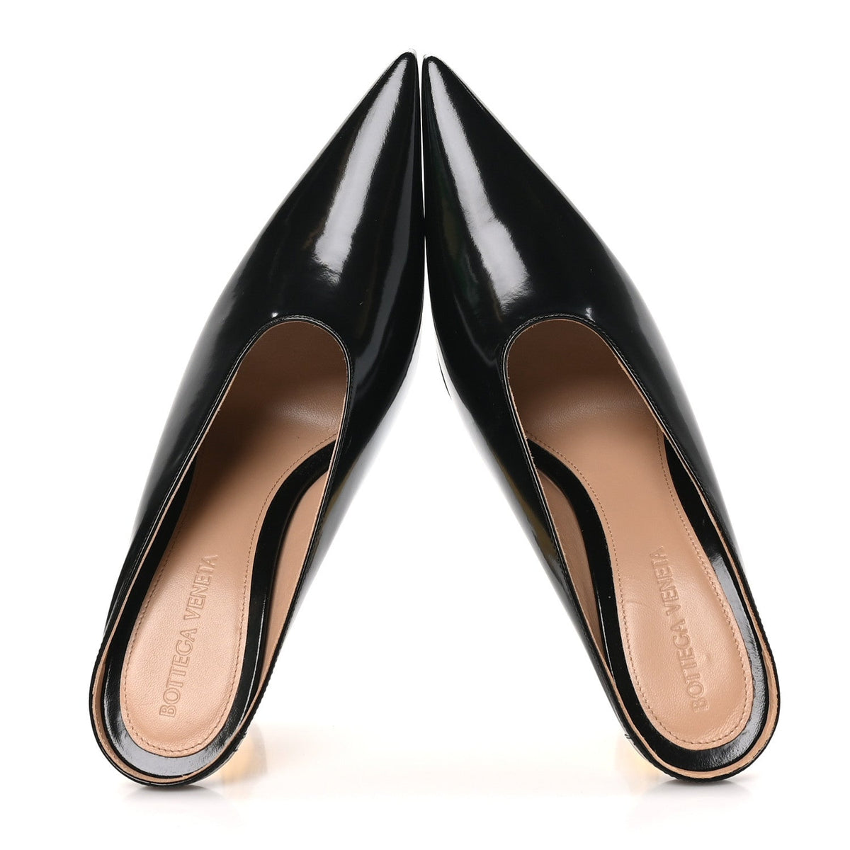 Bottega Veneta Latex Women's Rocket Mule Pumps 37 Black