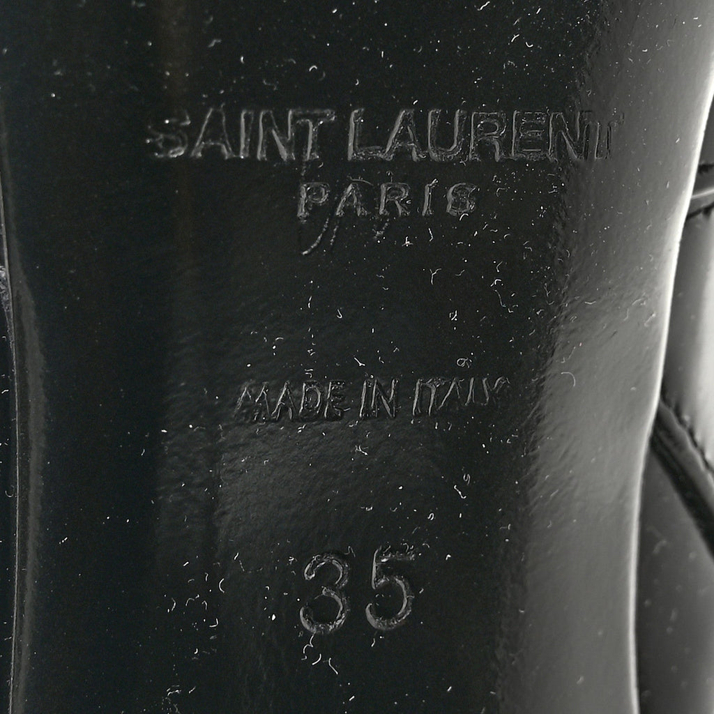 Saint Laurent Calfskin Women's Marilyn Betty 70 Ankle Zip Boots 35 Black