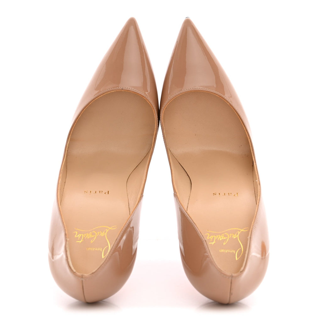 Christian Louboutin Patent Women's So Kate 120 Pumps 39 Nude