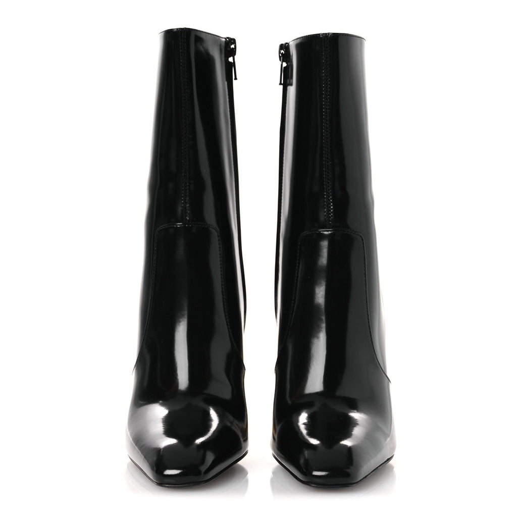Saint Laurent Vitello Marilyn Women's Auteuil 105 Boots 37.5 Black