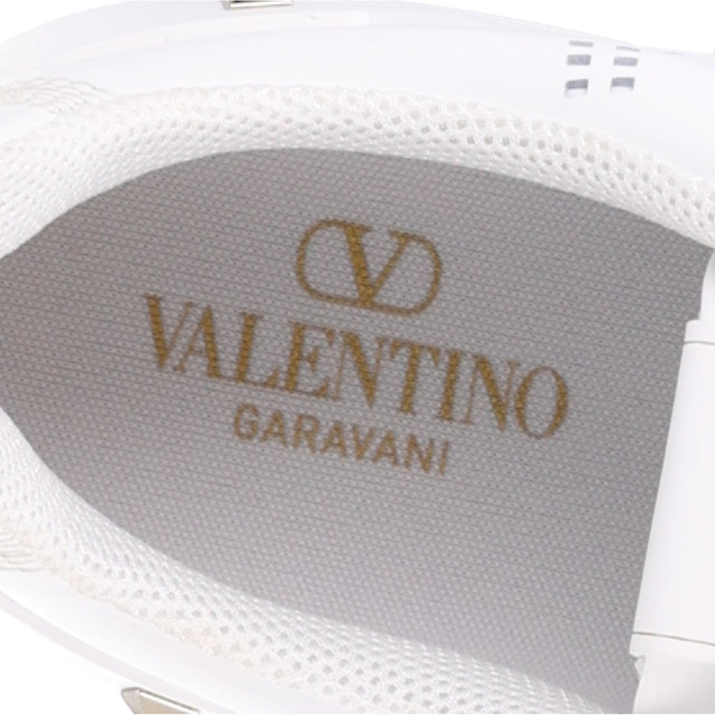 Valentino Garavani Calfskin Men's Backnet Sneakers 46 White