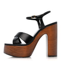 Calfskin Bianca Platform Sandals Black