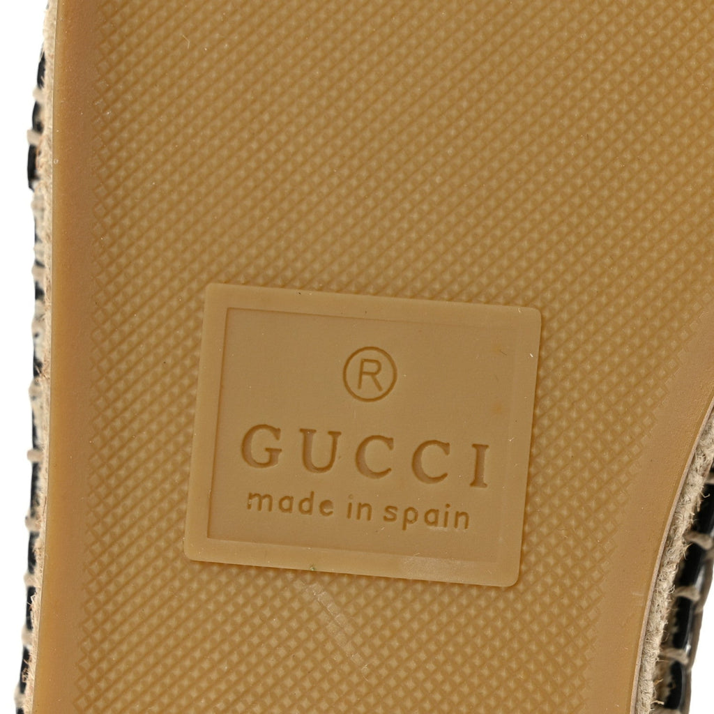 Gucci Nappa Charlotte GG Marmont Miguel Women's Espadrilles Black