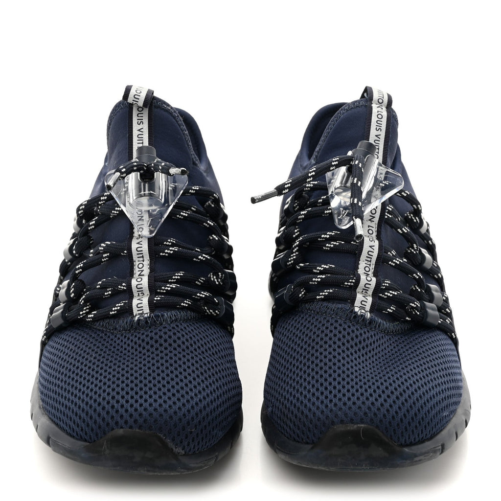 Louis Vuitton Neoprene Mesh Men's Fastlane Sneakers 37 Marine