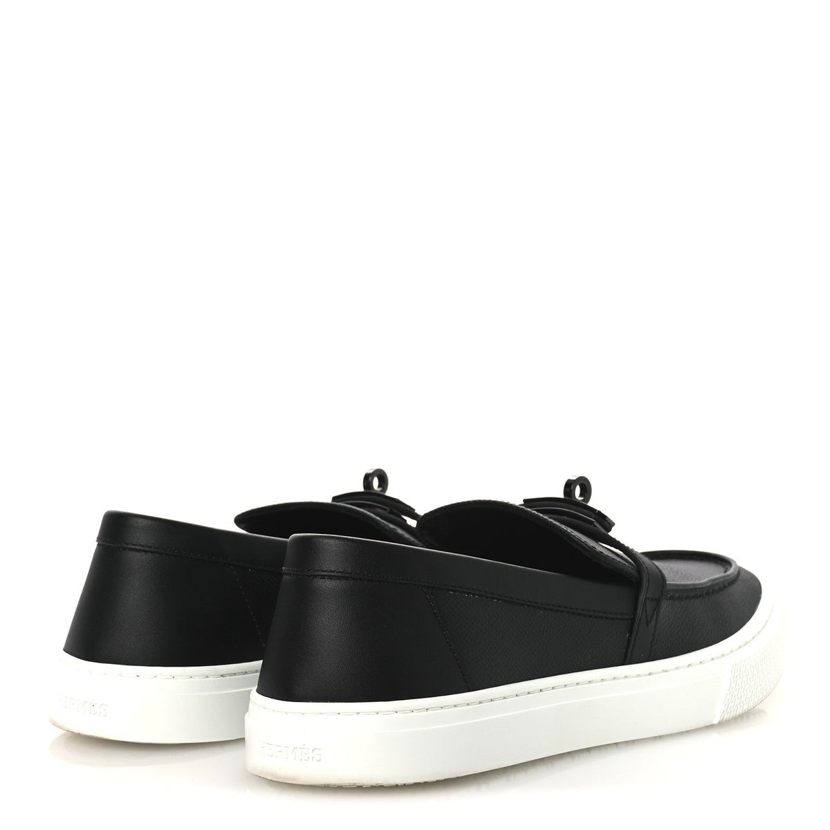 Hermes Calfskin Women's Game Slip On Sneakers 39.5 Black
