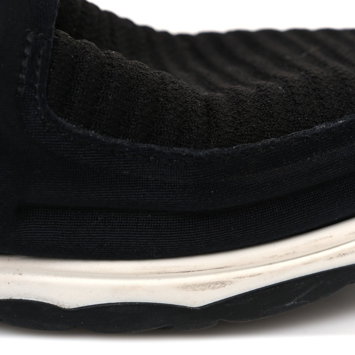 Chanel Stretch Fabric Women's CC Sneakers 36 Black