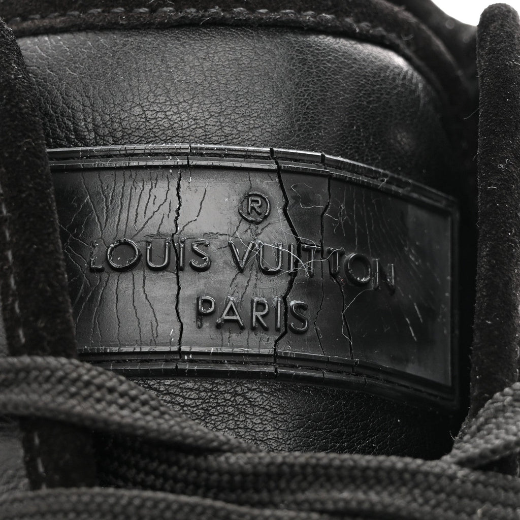 Louis Vuitton Calfskin Men's Cosmos Sneakers 8 Black