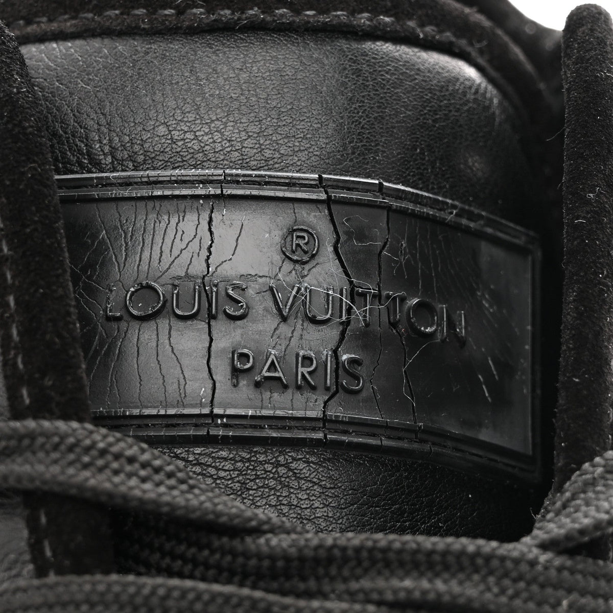 Louis Vuitton Calfskin Men's Cosmos Sneakers 8 Black
